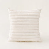 elvesmall Throw Pillow Covers Soft Cozy Pillowcase Faux Rabbit Fur Cushion Cover for Couch Sofa Bed Chair Home Decor Saga Green