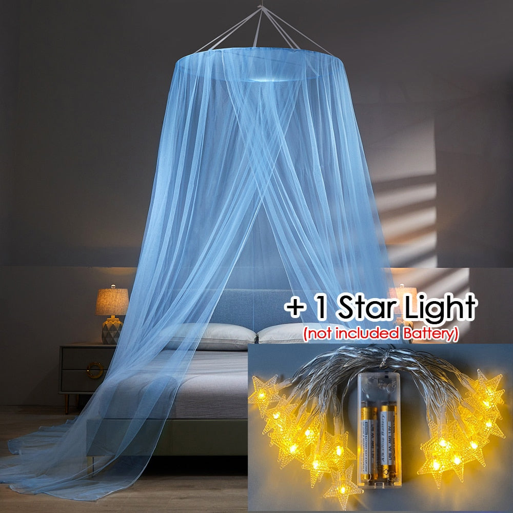 「Elvesmall」YanYangTian Bed Canopy on the Bed Mosquito Net Summer Camping Repellent Tent Insect Curtain Foldable Net living room Bedroom