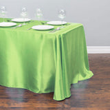 Tablecloth Rectangular Satin Table Linens Washable Polyester Stain Resistant Table Cloth for Wedding Buffet & Party Mantel