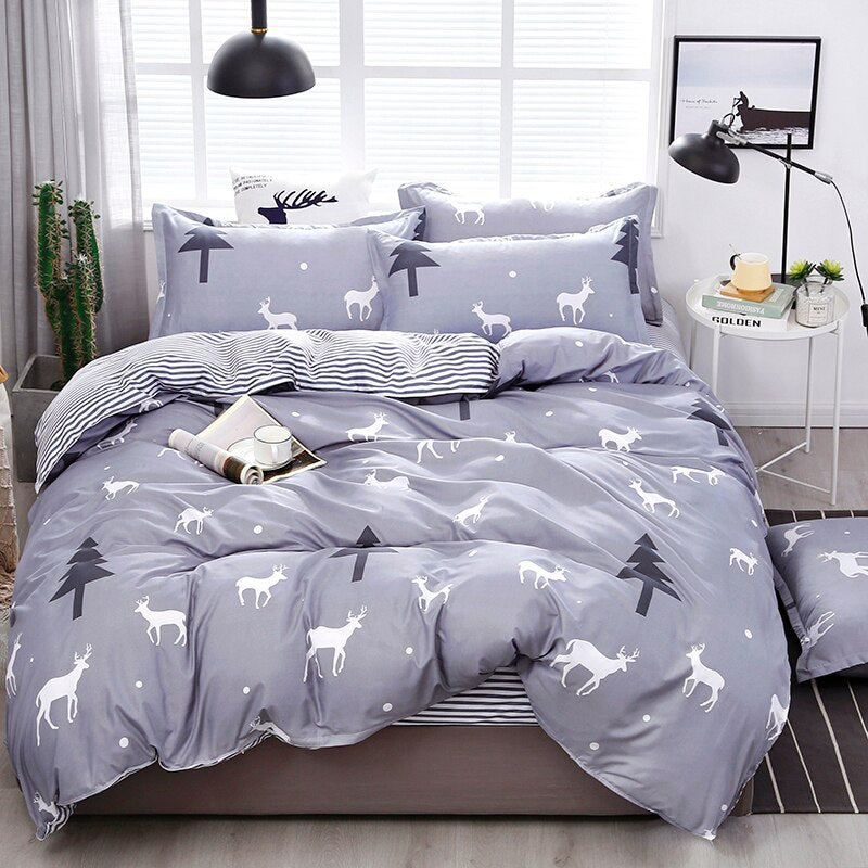 Elvesmall back to school Blue night sky duvet cover pillowcase 3pcs 220x240,200x200, quilt cover blanket cover 175x220 ,single double king size bedding