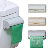 elvesmall Trash Bags Storage Box Garbage Bag Dispenser for Kitchen Bathroom Wall Mounted Grocery Bag Holder Kitchen Plastic Bags Container