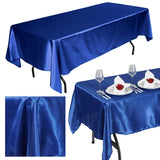 Tablecloth Rectangular Satin Table Linens Washable Polyester Stain Resistant Table Cloth for Wedding Buffet & Party Mantel