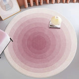elvesmall Light Luxury Cloakroom Round Floor Mat Fluffy Soft Lounge Rug Simple Bedroom Decor Gradient Carpet Thick Carpets for Living Room