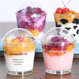 elvesmall 20PCS Disposable Plastic Dessert Cups Party Ice Cream Drinks Cup Serving Food Jelly Containers