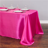 Tablecloth Rectangular Satin Table Linens Washable Polyester Stain Resistant Table Cloth for Wedding Buffet & Party Mantel