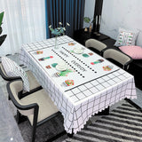 elvesmall Retro Simplicity Dinning Tablecloth Wedding Decoration Table Cloth Rectangular Not PVC Kitchen Waterproof Table Covers Manteles
