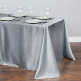 Solid Color Satin Table Cloth Tablecloth Table Cover Overlay For Birthday Wedding Banquet Restaurant Festival Party Supply
