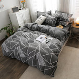 Elvesmall back to school Nordic Style  Bedding Set, Duvet Cover Pillowcase 3pcs200x200,220x240 Quilt Cover, Geometric Patterns  King Size Bed Sets