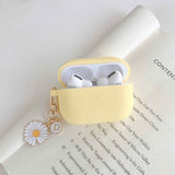 elvesmall fundas For AirPods Pro Case Korean flower Cute Peach Pendant keyring headphone case Air pod Pro silicone Earphone Cover airpod3