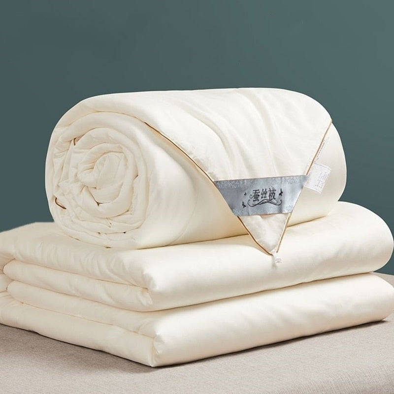 elvesmall Nordic Natural Mulberry Luxury Silk Comforter Duvet Twin Queen King Full Size Cotton Blanket Quilt Couple Bedding In Filler