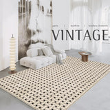 elvesmall French Retro Carpets for Living Room Large Area Bedroom Decor Bedside Carpet Thick Warm Lounge Rug Home Washable Plush Floor Mat