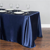 Tablecloth Rectangular Satin Table Linens Washable Polyester Stain Resistant Table Cloth for Wedding Buffet & Party Mantel