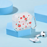 elvesmall Flower Earphone Case For AirPods 3 1 Pro 2 Case Cute Square Protective Cover For Airpods Pro 2 3 Cases Charging Box With Keyring