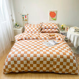 Elvesmall Quilt Cover Set With Bed Linens Single/Queen/King Size colcha de cama casal Solid Color Comforter Bedding Set For Double Bed