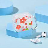 elvesmall Flower Earphone Case For AirPods 3 1 Pro 2 Case Cute Square Protective Cover For Airpods Pro 2 3 Cases Charging Box With Keyring