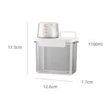 elvesmall Airtight Laundry Detergent Powder Storage Box washing Powder Container With Measuring Cup Multipurpose Cereal dispenser