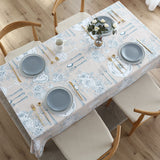 Europe Geometry Flower Design Printing Waterproof Tablecloth for Table Home Decoration Rectangular Coffee Table