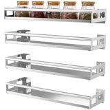 elvesmall Spice Rack Wall Mount Kitchen Spice Organizer Storage Shelf Punch-Free Shelves Holder for Kitchen Wall Bathroom Household Items