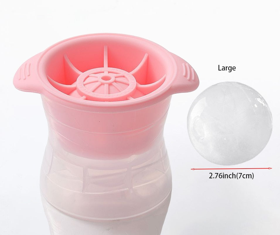 elvesmall Ice Ball Maker Silicone Sphere Ice Cube Mold Kitchen DIY Ice Round Shape Machine Jelly Making Mould For Cocktail Whiskey Drink