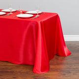 Tablecloth Rectangular Satin Table Linens Washable Polyester Stain Resistant Table Cloth for Wedding Buffet & Party Mantel