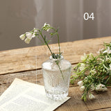 elvesmall Transparent Glass Vase for Plant Nordic Simple Glass Flower Vases Creative Hydroponic Terrarium Table Decorative Flower Pot