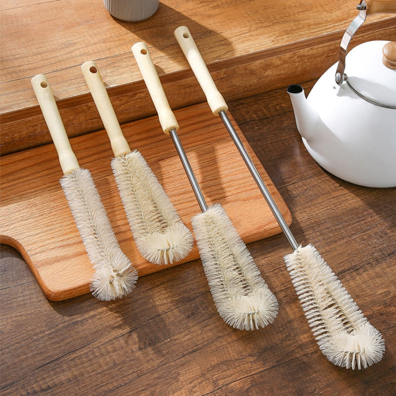 elvesmall Cup Brush Cleaning Long Handle Small Brush Wall Breaking Machine Special Cup Cleaning Artifact Cup Brush Bottle Rinse Set