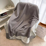 elvesmall Winter Warm Blankets for Beds Sofa Plaid H Blanket Brand Designer Blanket Fleece Knitted Nap Throw Blanket Soft Wool Scarf Shawl