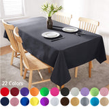 Tablecloth Rectangular Satin Table Linens Washable Polyester Stain Resistant Table Cloth for Wedding Buffet & Party Mantel