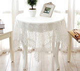 Proud Rose White Lace Table Cloth Wedding Decor Translucent Table Cover Embroidered Tablecloth Tea Table Cloth Home Table Decor