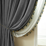 elvesmall Blackout Curtains Living Room Retro American Chenille Bedroom Window Curtains IG Living Room Modern Elegant Solid Color Curtain