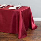 Tablecloth Rectangular Satin Table Linens Washable Polyester Stain Resistant Table Cloth for Wedding Buffet & Party Mantel