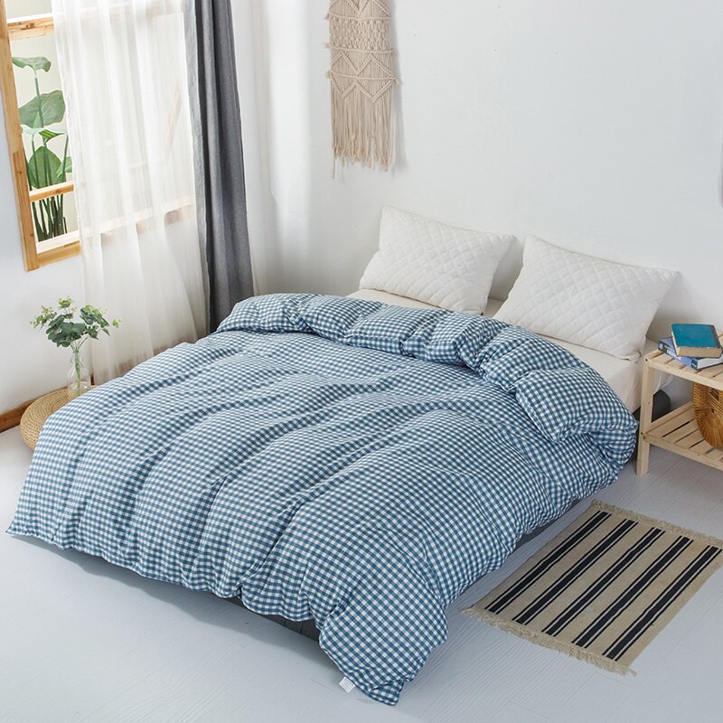 Blue plaid Duvet Cover 220x240 Pillowcase 3Pcs,Bedding Set,200x220 Quilt Cover,Blanket Cover, Bed Sheet, Double Queen King Size