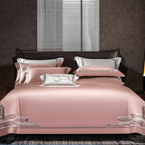 Elvesmall 1000TC Egyptian Cotton Luxury Embroidery White Bedding Duvet Cover Sets Bed Sheet Pillowcase Double Queen King Size Quilt Covers