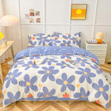 Elvesmall Strawberry Bedding Set Double Sheet Soft 3/4pcs Bed Sheet Set Duvet Cover Queen King Size Comforter Sets For Home For Child