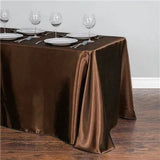 Solid Color Satin Table Cloth Tablecloth Table Cover Overlay For Birthday Wedding Banquet Restaurant Festival Party Supply