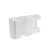 elvesmall 2 In 1 Punch Free Wall Mounted Organizer Remote Control Storage Box Mobile Phone Plug Wall Holder Charging Multifunction Hook
