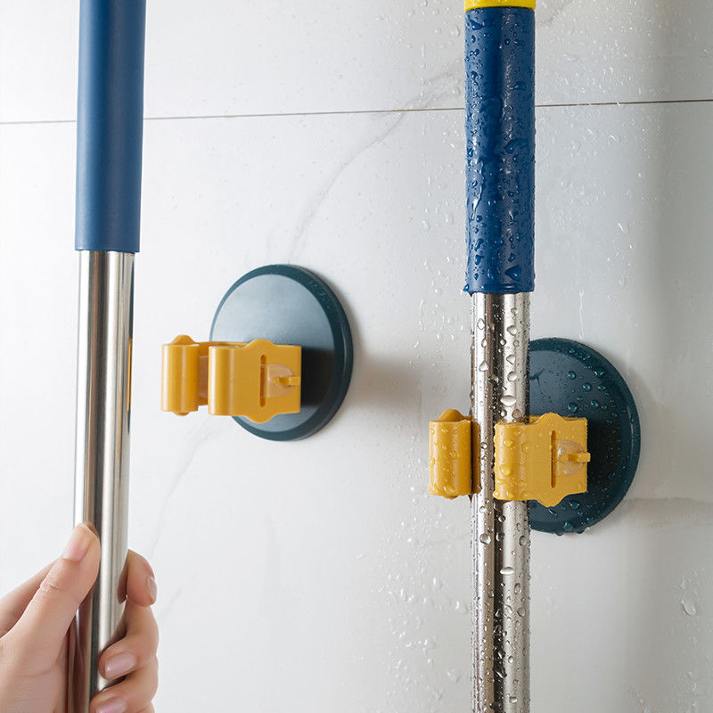 elvesmall Mop Wall Mounted Holder Clip Hooks Organizer Home Storage Rack Bathroom Broom Hooks Brush Hanger For Hanging Towel