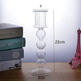 elvesmall Glass Candle Holder Home Decor Wedding Decoration Home Decoration Accessories European Retro Crystal Candlestick Dropshipping