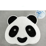 elvesmall Cute Panda Non-Slip Foot Massage Bath Mat Safety Suction Cup Bathroom Mat Back Cleaning Shower Mat Eco-Friendly Silicone Mats