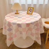 Checkerboard Plaid Tablecloth Dining Room Dustproof Table Cover INS Style Decoration Table Cloth Wedding Party Home Decor