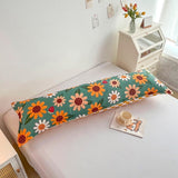 elvesmall 1 Pc Lover Printed Long Pillowcase Decorative For Home,Pillowcases For Bed Of 150 cm,Double Lover Sleeping Pillow Cover 50x75 cm