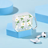 elvesmall Flower Earphone Case For AirPods 3 1 Pro 2 Case Cute Square Protective Cover For Airpods Pro 2 3 Cases Charging Box With Keyring