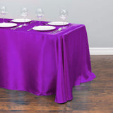 Tablecloth Rectangular Satin Table Linens Washable Polyester Stain Resistant Table Cloth for Wedding Buffet & Party Mantel