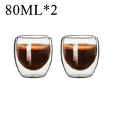 elvesmall 2-18PCS Double Wall High Borosilicate Glass Mug Heat Resistant Tea Milk Juice Coffee Water Cup Bar Drinkware Gift Creativity Set