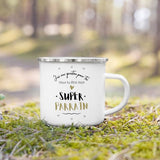 elvesmall French Print Enamel Mugs Brother Sister Friends Gifts Drink Milk Coffee Cup Camping Mug