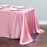 Tablecloth Rectangular Satin Table Linens Washable Polyester Stain Resistant Table Cloth for Wedding Buffet & Party Mantel