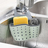 elvesmall Kitchen Sink Holder Hanging Drain Basket Adjustable Soap Sponge Shelf Organizer Bathroom Faucet Holder Rack Kitchen Accessories