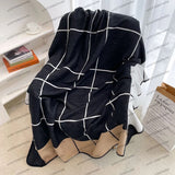 elvesmall Winter Warm Blankets for Beds Sofa Plaid H Blanket Brand Designer Blanket Fleece Knitted Nap Throw Blanket Soft Wool Scarf Shawl