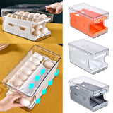 elvesmall Egg Storage Box Rolling Slide Container Food Fridge Drawer Organizer Boxes Plastic Storage Container Refrigerators Organizations