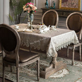 Tablecloth Little Gray Europe Luxury Embroidered Table Dining  Table Cover Cloth Lace Coffee Table Flag Cushion Cover Set